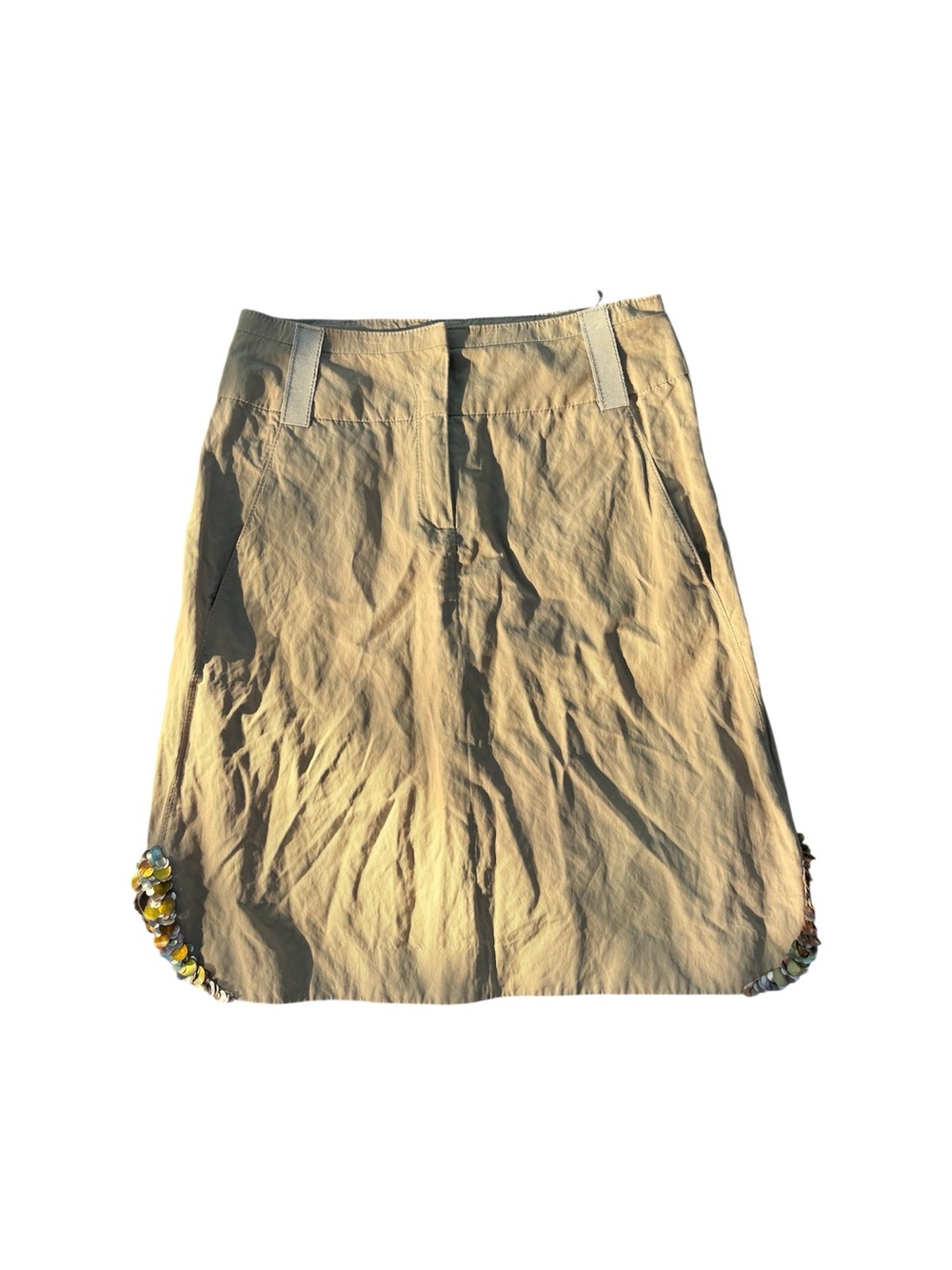 Dorothee Schumacher Y2K A-Line Cargo Skirt with Sequin Hem